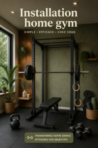 Espace de gym à domicile avec équipements modernes