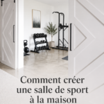 Salle de sport à domicile bien aménagée avec équipements de fitness.