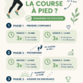 Femme courant dans un parc, avec une tenue de sport adaptée, souriante et dynamique.