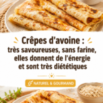 Crêpes d'avoine dorées, servies avec des fruits frais