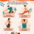 Femme effectuant des étirements relaxants après un entraînement