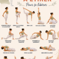 Femme effectuant un étirement des quadriceps sur un tapis de yoga