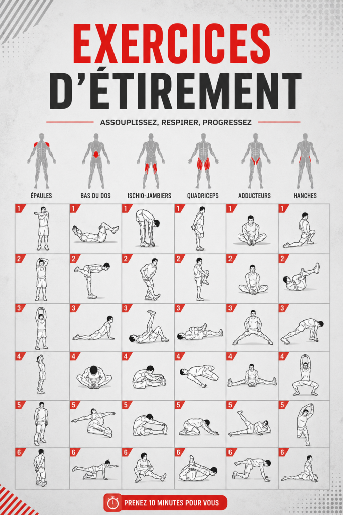 Femme pratiquant des exercices de stretching dans un cadre paisible