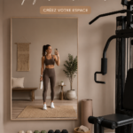 Une pièce aménagée en home gym avec des équipements de fitness