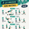 Femme faisant des exercices de musculation à domicile sans matériel.