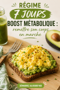 Un plan de repas coloré pour un régime de 7 jours boostant le métabolisme.