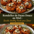 Assiette de rondelles de patate douce au miel, prêtes à déguster.