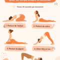 Femme pratiquant des étirements dans un environnement paisible, profitant d'un moment de détente.