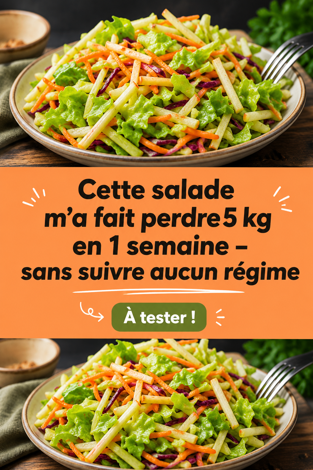 Salade colorée à base de légumes frais et de protéines, idéale pour la perte de poids.