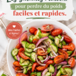 Une belle assiette de salade minceur colorée et appétissante.