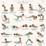 Femme pratiquant des poses de yoga au bureau pour soulager les tensions