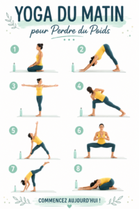 Femmes pratiquant le yoga du matin dans un cadre serein, illustrant l'équilibre corps-esprit.