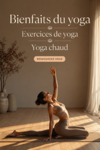 Femme pratiquant le yoga dans un cadre apaisant, illustrant les bienfaits de cette pratique sur le bien-être.