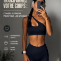 Femme faisant de l'exercice à domicile, représentant un mode de vie actif et fit.
