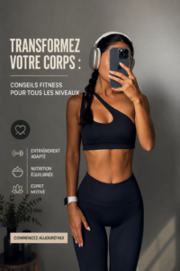 Femme faisant de l'exercice à domicile, représentant un mode de vie actif et fit.
