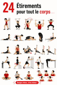 Femme pratiquant des étirements sur un tapis de yoga à la maison