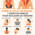 Femme faisant des exercices d'étirement pour le cou dans un cadre serein
