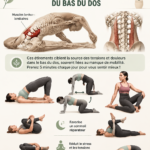 Femme réalisant des étirements pour apaiser les douleurs du bas du dos.