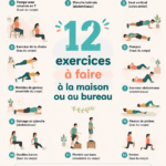 Femme faisant des exercices d'étirement au bureau