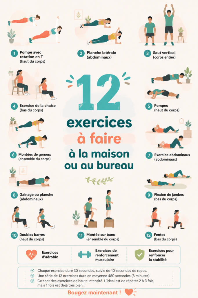 Femme faisant des exercices d'étirement au bureau