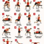 Femme utilisant des haltères pour un exercice de musculation