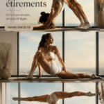 Femme mature pratiquant des étirements simples à la maison pour améliorer sa flexibilité