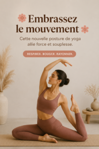 Femme pratiquant une nouvelle posture de yoga alliant force et flexibilité