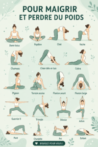 Femme pratiquant le yoga pour la perte de poids dans un environnement serein.