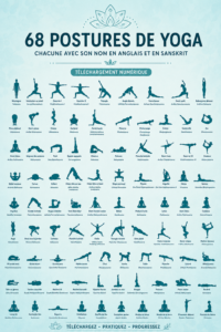 Femme pratiquant le yoga dans un cadre serein, illustrant l'apaisement apporté par les postures.