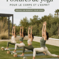 Femme pratiquant le yoga dans un parc, posant dans une posture apaisante.