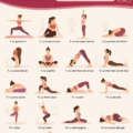 Femme pratiquant le yoga à la maison dans une posture relaxante