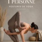 Femme pratiquant une posture de yoga en pleine nature