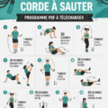 Femme en train de réaliser un entraînement HIIT avec corde à sauter.