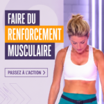 Femme faisant des exercices de renforcement musculaire à la maison