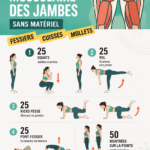 Femme effectuant des exercices de renforcement musculaire des jambes sans matériel.