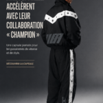 Collaboration de mode entre Rhude et Pirelli avec des vêtements streetwear modernes.