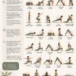 Femme pratiquant le yoga matinal sur un tapis dans un cadre tranquille