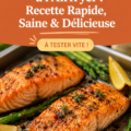 Saumon croustillant cuit à l'airfryer, bien doré et appétissant.