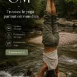 Femme pratiquant le yoga en extérieur, illustrant le bien-être et la sérénité.