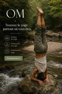 Femme pratiquant le yoga en extérieur, illustrant le bien-être et la sérénité.