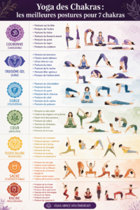 Femme pratiquant le yoga pour équilibrer ses chakras.
