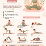 Femme pratiquant le yoga doux dans un cadre apaisant, illustration de sérénité et bien-être.
