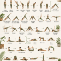 Femme pratiquant des étirements de yoga dans son salon, se préparant pour une nuit paisible.