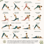 Femme pratiquant une séquence de yoga relaxante dans un environnement serein, favorisant la flexibilité et le bien-être.