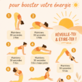 Femme faisant du yoga matinal dans un cadre paisible