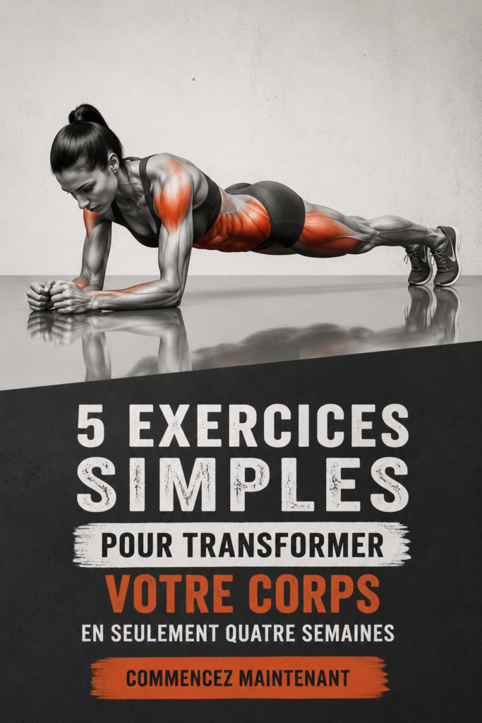Femme réalisant des exercices simples à la maison pour transformer son corps.