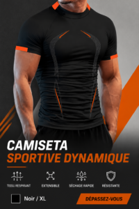 Camisole sportive dynamique en noir accentuée par une lumière naturelle