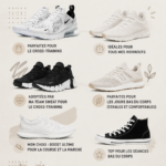 Femme portant des sneakers de sport dans un cadre d'entraînement.