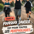 Un groupe de femmes de différentes tailles dansant ensemble avec le sourire dans un studio