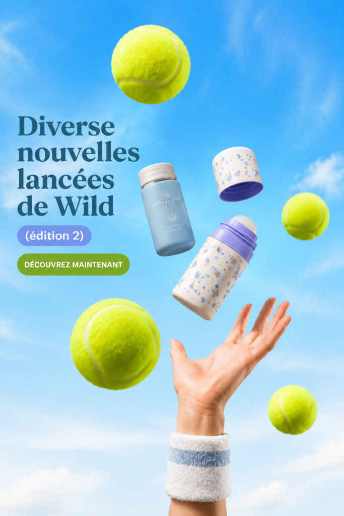 Nouveaux produits Wild présentés sur un fond lumineux